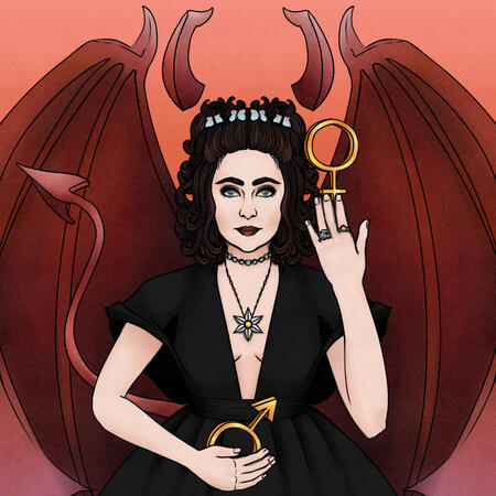 Devilsome Self-Portrait